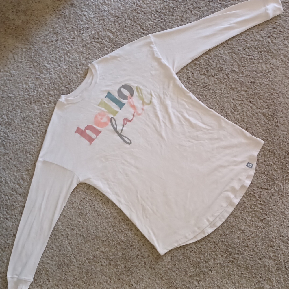 Hello Fall long sleeve shirt MarleyLilly Women's size S/M 'hello fall' graphic - Picture 16 of 17